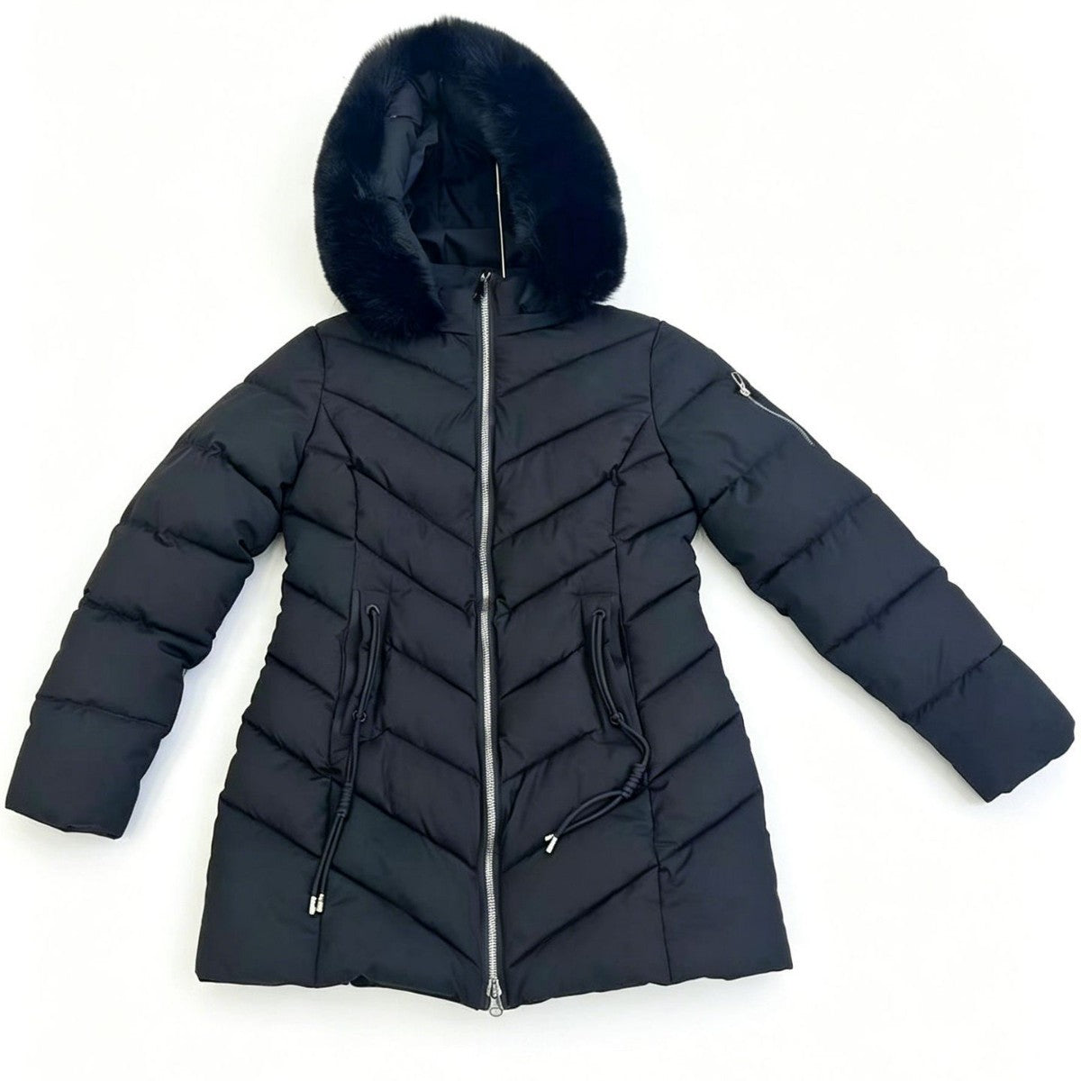 Parka Midi Acolchada con Capucha de Pelo ROHPPER